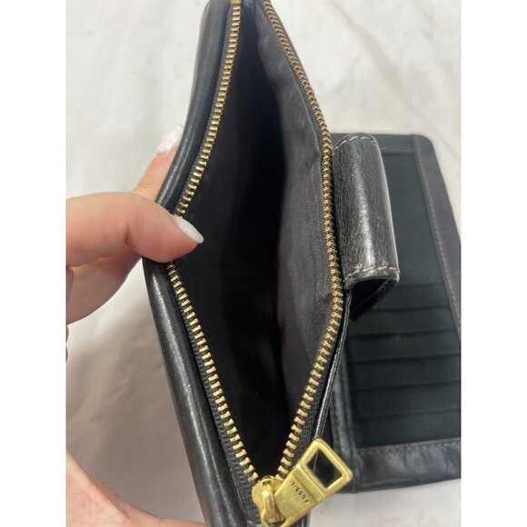 Fossil Ellis Clutch Womens Black Leather Wallet - Picture 4 of 15